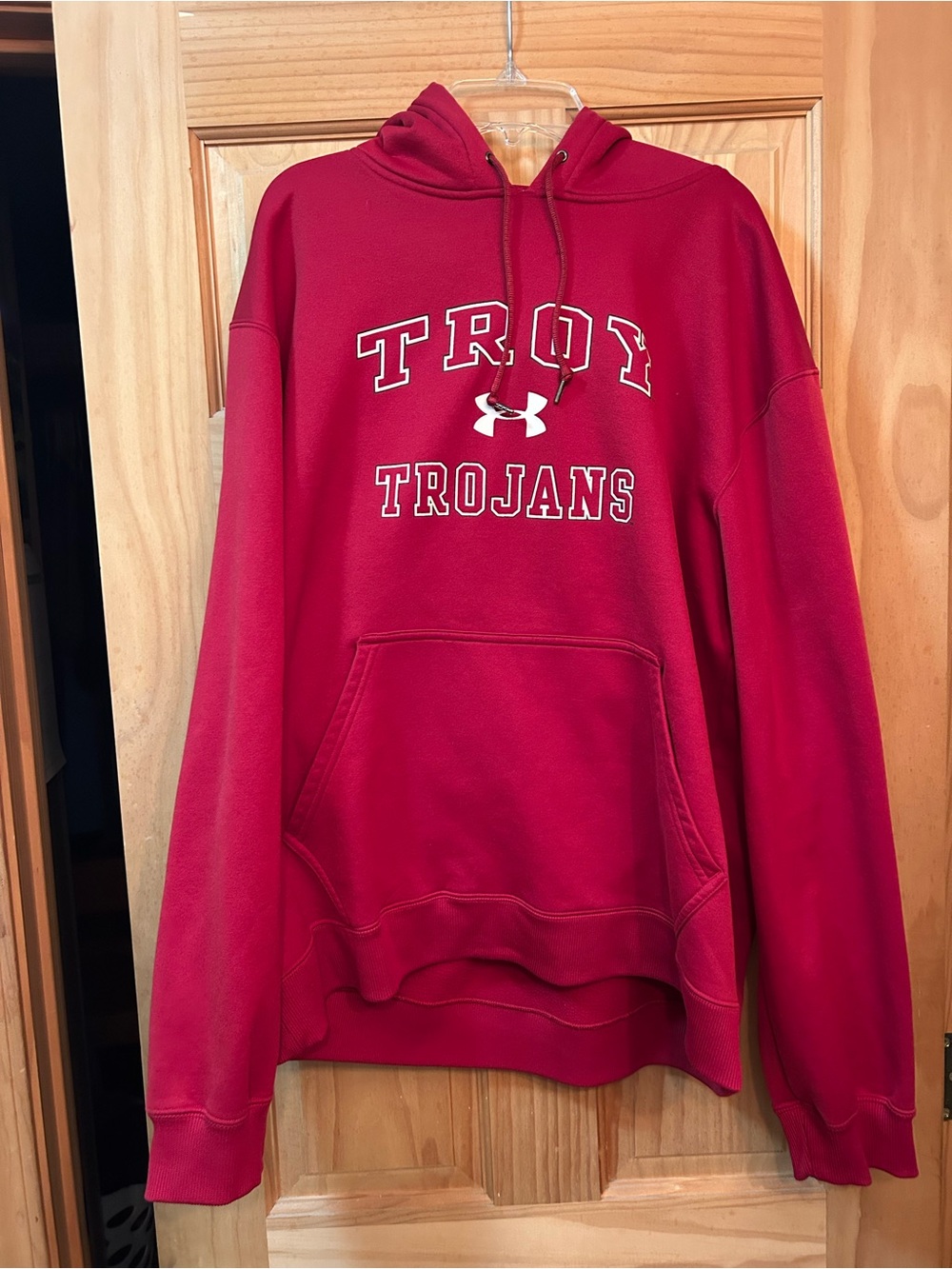 Under Armour Red Troy Trojans Pullover Hoodie